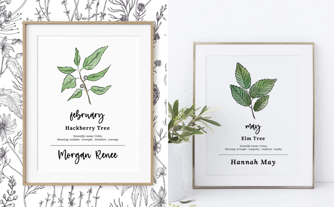 Personalized Birth Tree Prints