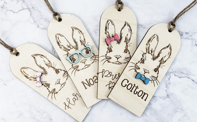 Personalized Bunny Easter Basket Tags