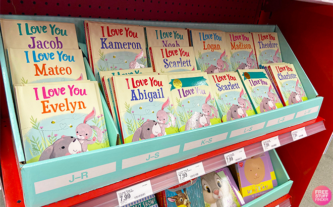 Personalized Kids Easter Books by JD Green on a Shelf at Target