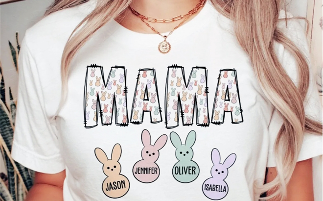 Personalized Mama Easter Tee