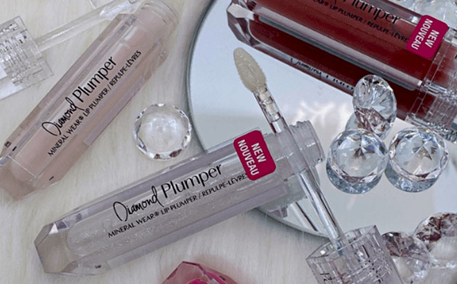 Physicians Formula Mineral Wear Diamond Lip Plumper Gloss Dermatologist Tested Light Pink Princess Cut