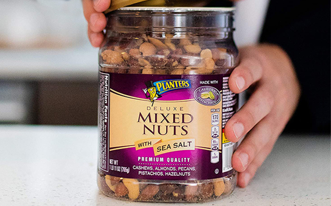 Planters Deluxe Mixed Nuts with Sea Salt 27 oz