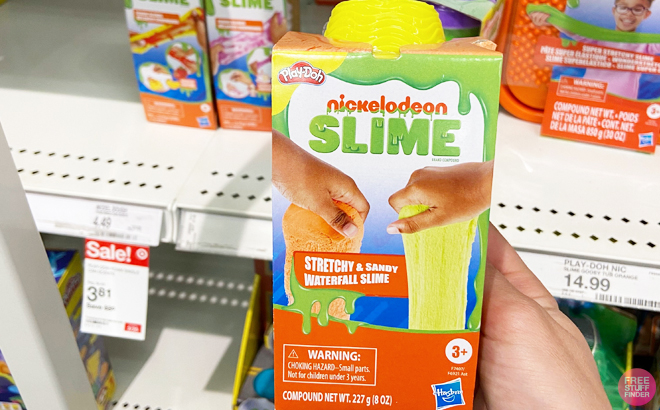 Play Doh Nickelodeon Stretchy Sandy Waterfall Slime Yellow Orange