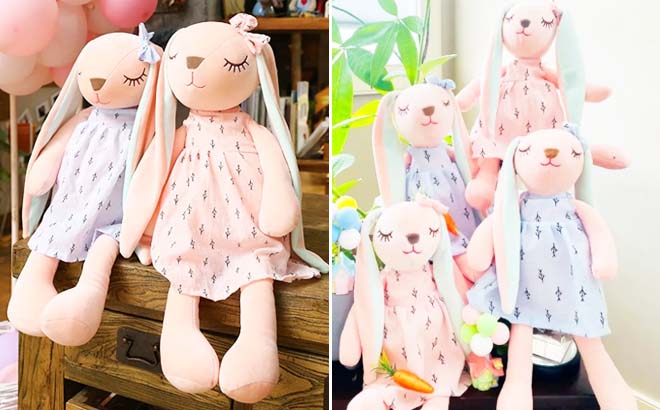 Plush Easter Bunny Rabbits Collage