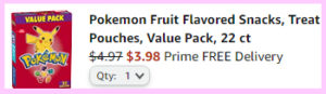 Pokemon Fruit SnacksC