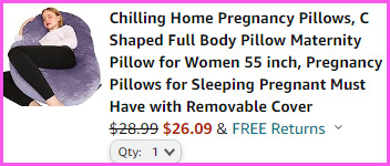 Pregnancy Pillow at Checkout