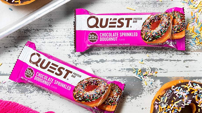 Quest Chocolate Sprinkled Doughnut Protein Bars