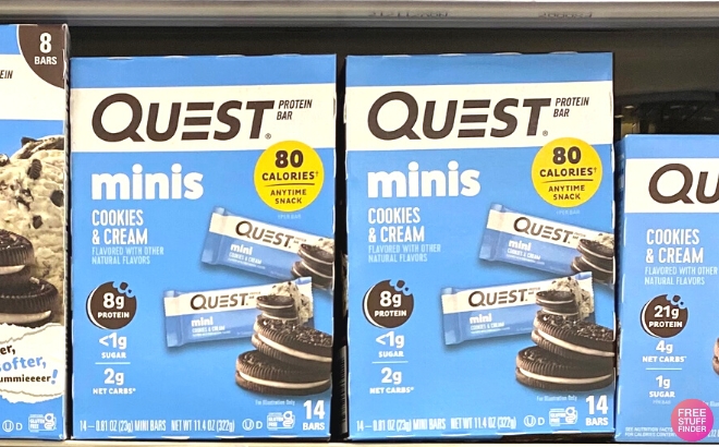 Quest Nutrition Mini Cookies Cream Protein Bars 14 Count