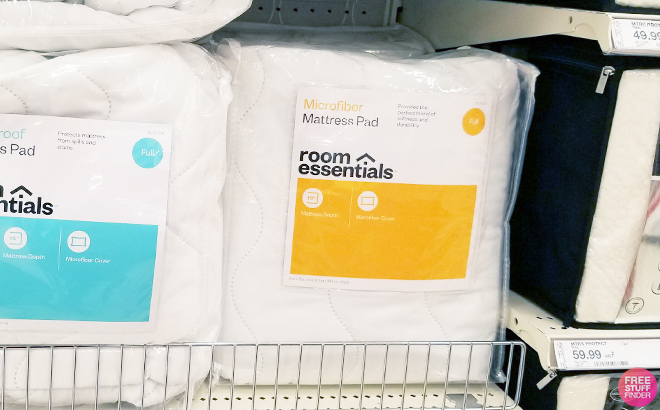 Room Essentials Microfiber Mattress Pad on Shelf at Target