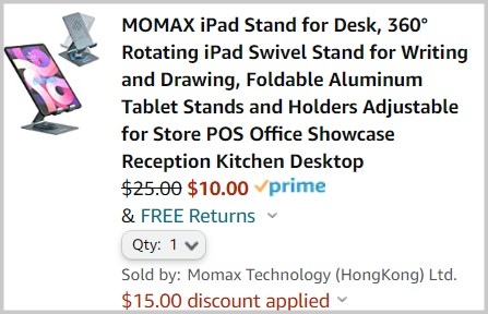 Rotating iPad Stand Checkout