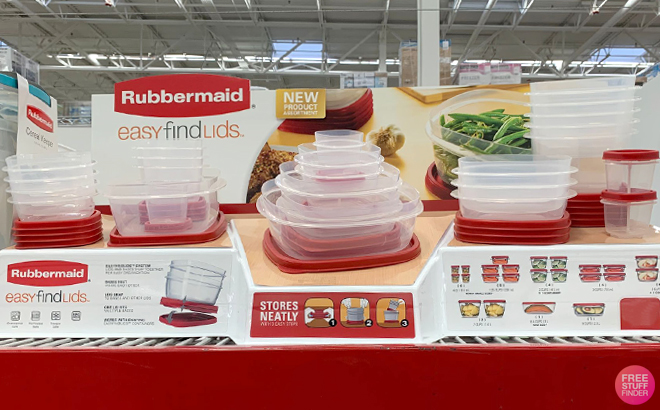 Rubbermaid Easy Find Lids Food Containers On a Shelf