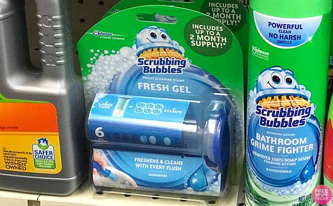 Scrubbing Bubbles Toilet Cleaning Stamp
