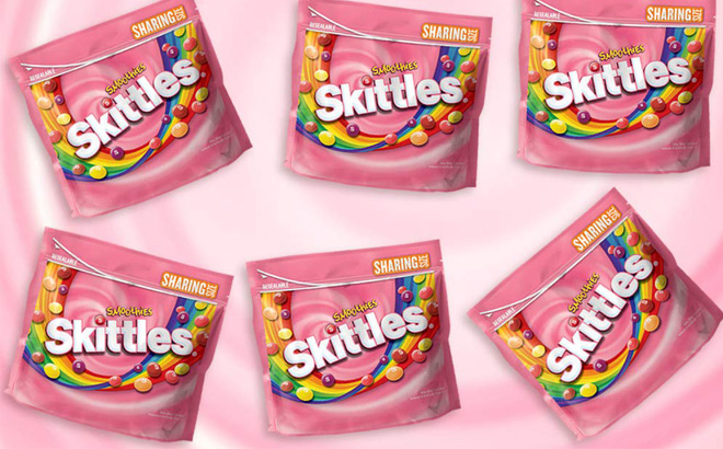Skittles Smoothies Chewy Candy Bulk 6 Pack
