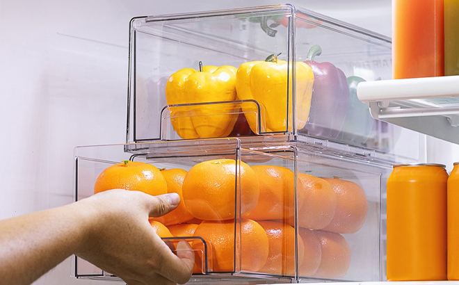 Sorbus Transparent 2 Set Fridge Drawer