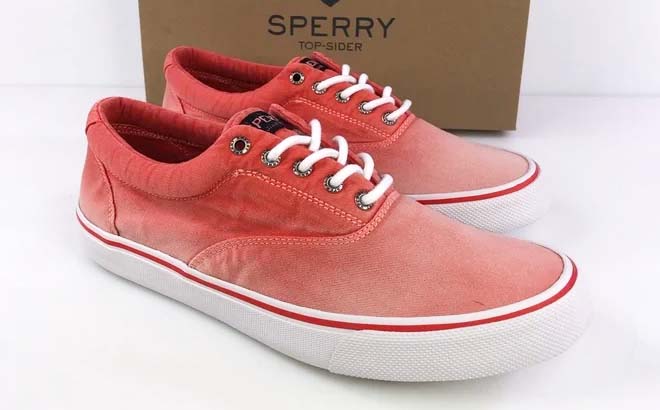 Sperry Mens Striper II Ombre Shoes Red
