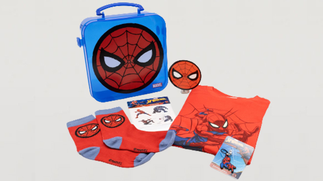 Spider Man Boys Graphic T Shirt 7 Piece Gift Set