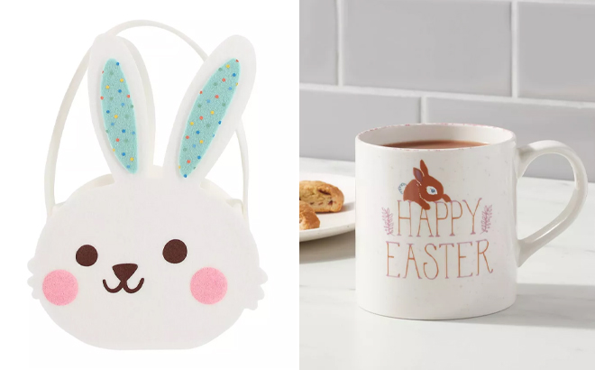 Spritz Decorative Bunny Easter Basket Threshold Happy Easter Mug