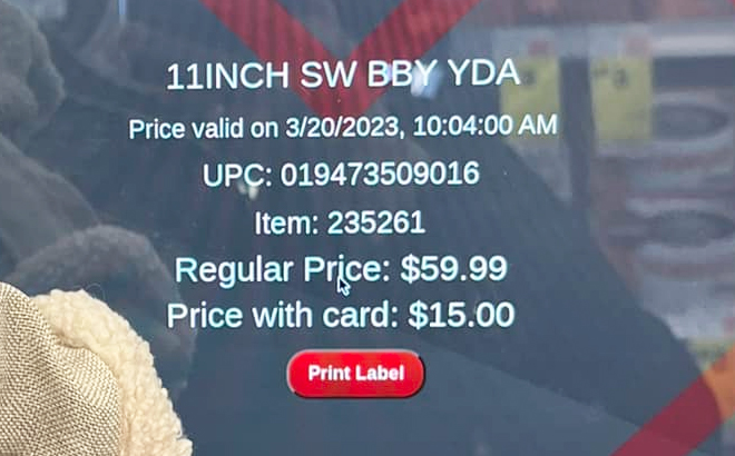 Star Wars Baby Yoda 11 Inch Plush Toy Final Price