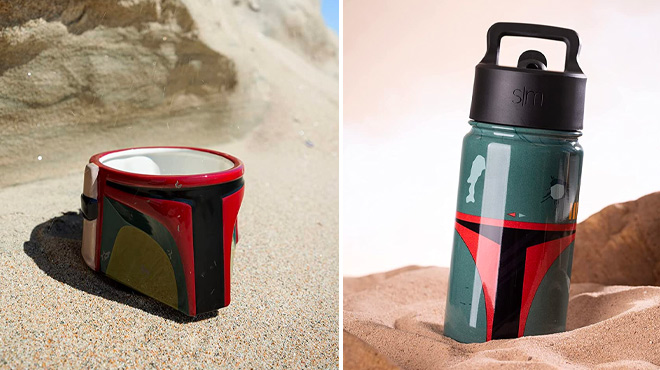 Star Wars Boba Fetts Helmet Mug and Water Bottle