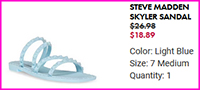 Steve Madden Light Blue Skyler Sandals Discounted