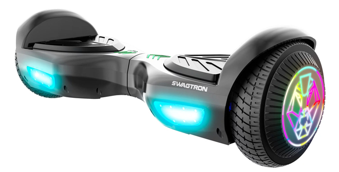 Swagtron Swag BOARD EVO V2 Hoverboard with Light Up Wheels