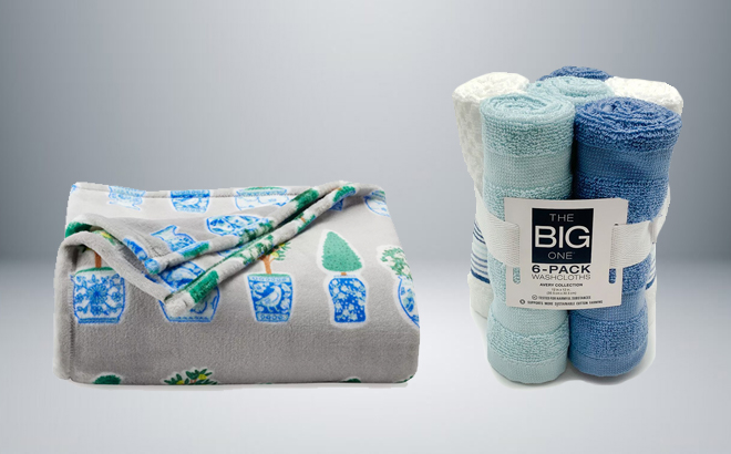 The Big One Throw and Washcloth Set