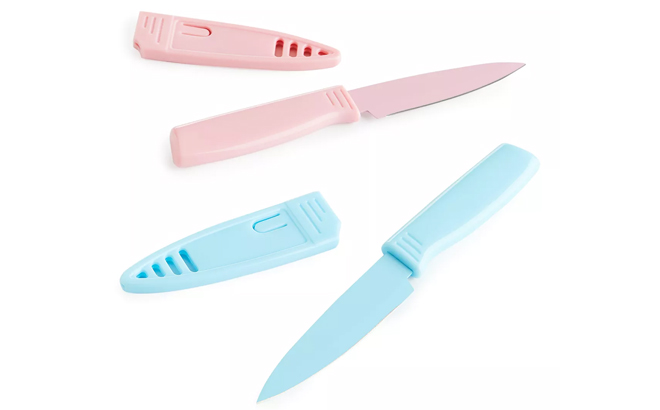 The Cellar 2 Piece Pastel Knives with Sheaths