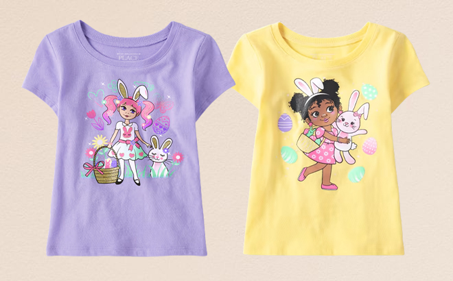 The Childrens Place Gilrs Easter Graphic Tees