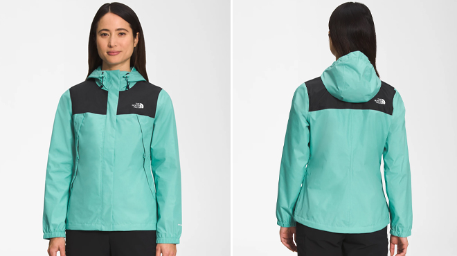 The North Face Womens Antora Jacket Black and Wasabi