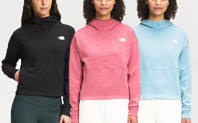 The North Face Womens Canyonlands Pullover Crop on a Gray Background