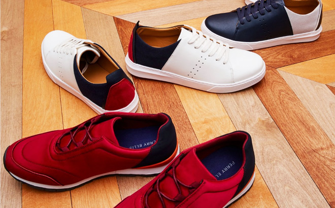 Three Styles of Perry Ellis Mens Shoes