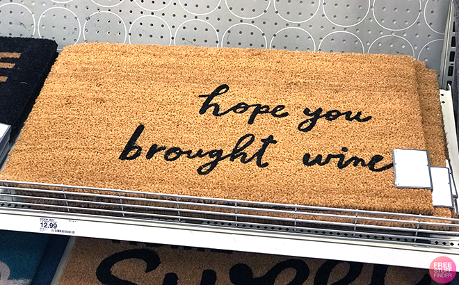 Threshold Hope You Brought Wine Coir Doormat