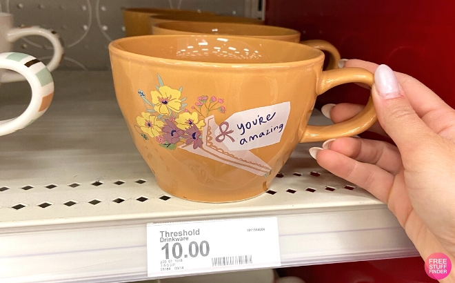 Threshold Youre Amazing Latte Mug on a Shelf at Target