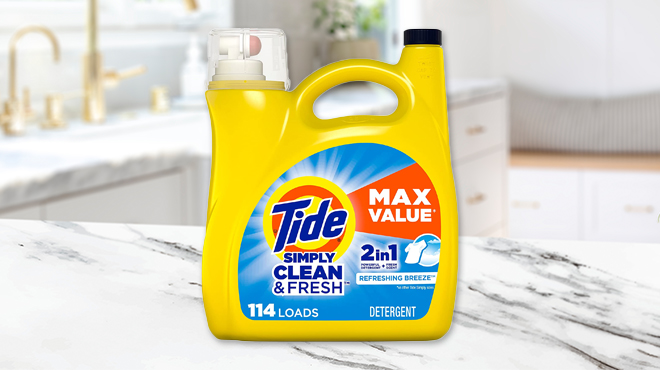 Tide Simply Liquid Laundry Detergent Refreshing Breeze Scent 165 Oz 114 Loads