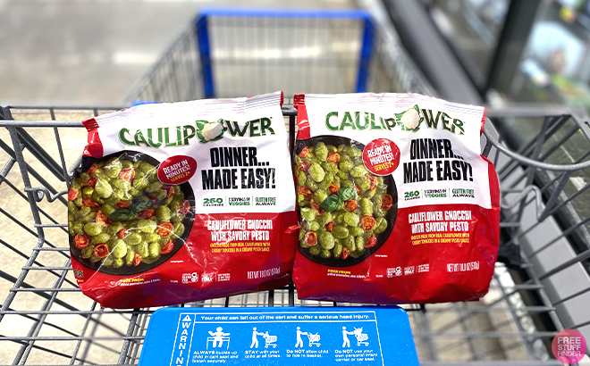 Two Caulipower Spinach Gnocchi Frozen Meal in cart
