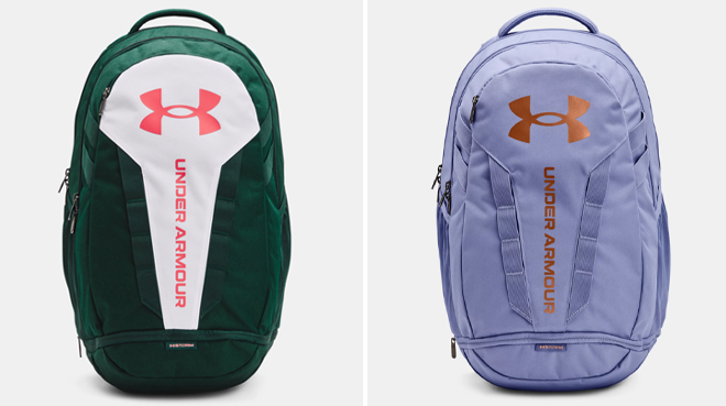 Under Armour Hustle 5 0 Backpack on a Gray Background