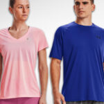 Under Armour Womens Pink and Mens Blue Tee