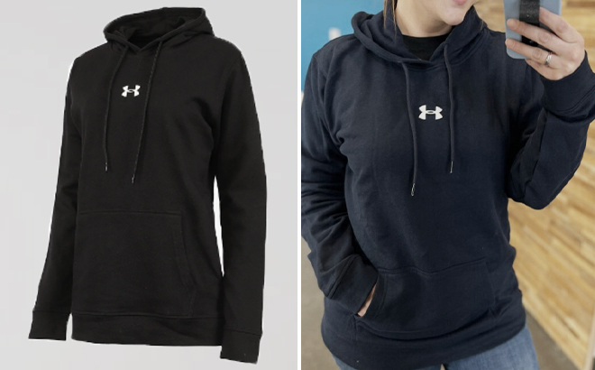 Under Armour Womens Rival Fleece Hoodie with Woman