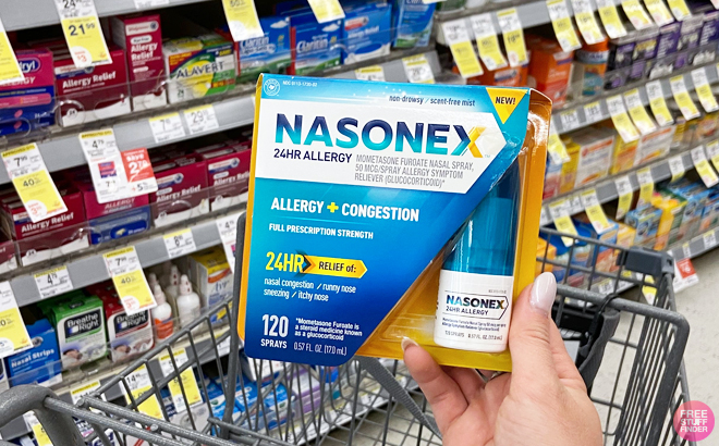 Nasonex 24HR Allergy Nasal Spray, Non-Drowsy, Scent-Free Mist, 120 spray
