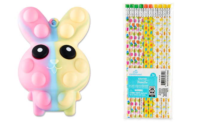 Way To Celebrate Easter Bunny Pop Fidget Toy Easter Egg Chicks Pencils 10 Count