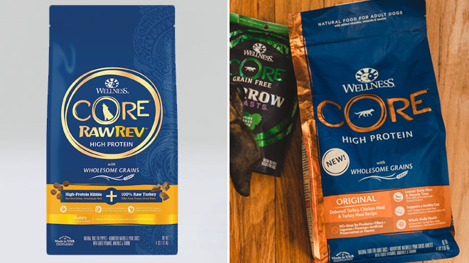 Wellness CORE Wholesome Grains and Wellness CORE RawRev Wholesome Grains Dry Dog Food