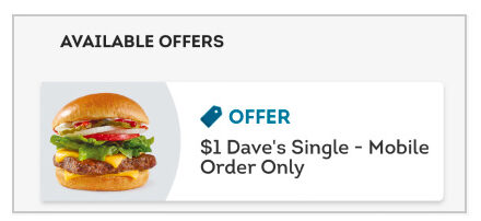 Wendys Daves Single Offer
