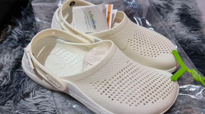 White Crocs Literide Clogs White Crocs Literide Clogs