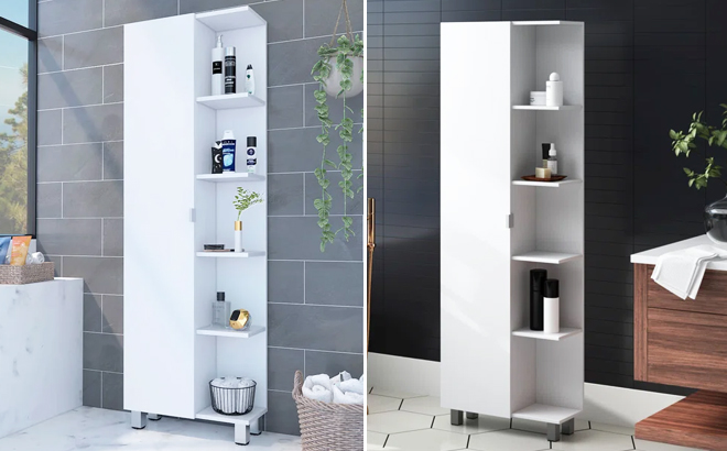 White Geordi Freestanding Bathroom Cabinet
