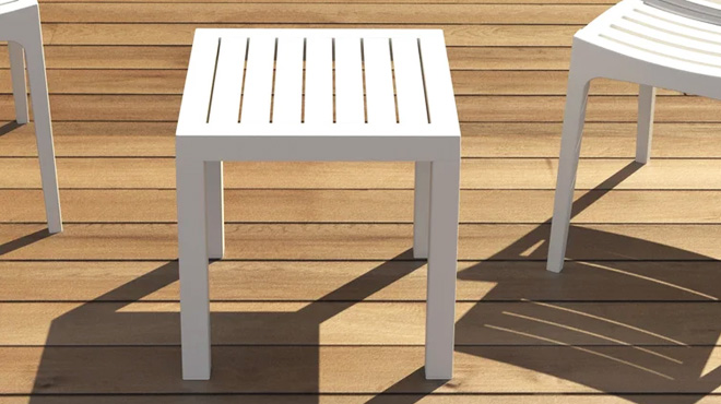 White Melissus Outdoor Side Table