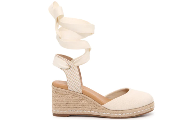 Womens Espadrille Wedge Sandals Off White