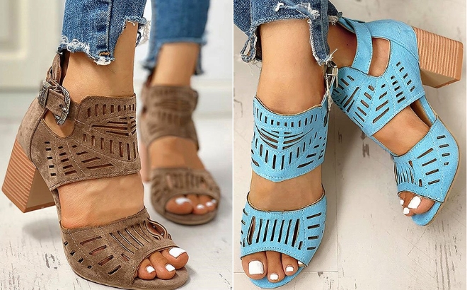 Womsens Cutout Sandals