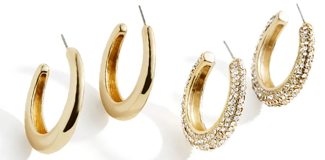 baublebar melina hoop earrings 2 pack