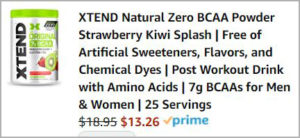 checkout page of Xtend Natural Zero