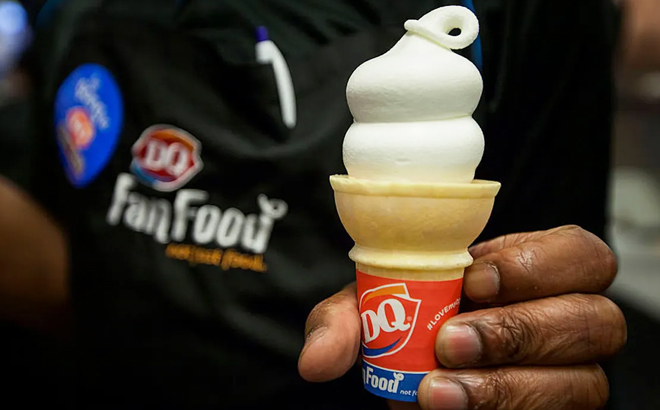 A Person Holding a Dairy Queen Cone